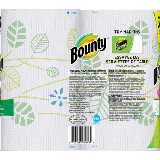 slide 2 of 9, Bounty Printed Paper Towels, 74.8 sq ft