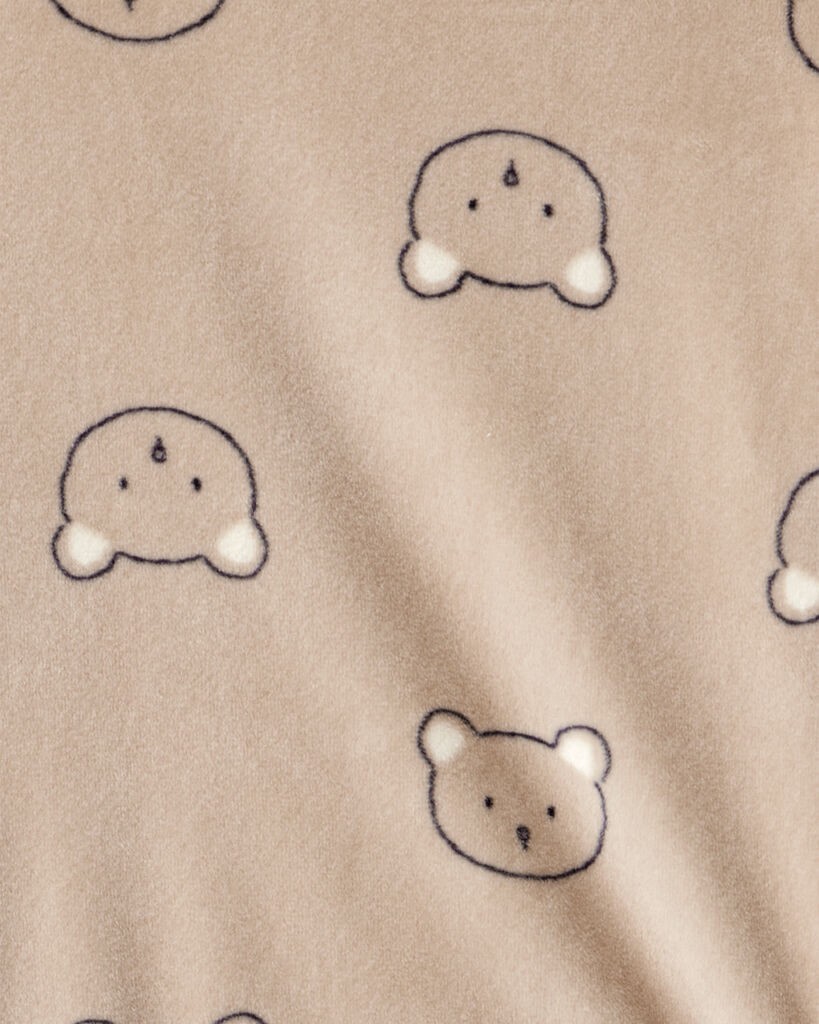 slide 2 of 2, Carter's Carters Baby Boy 2-Piece Bear Print Velour Sweatshirt & Pant Set - Brown Beige 9M, 2 pc