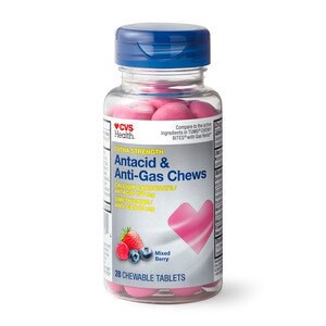 slide 1 of 1, CVS Health Extra Strength Antacid & Anti-Gas Chewable Tablets, 28 Ct, 28 ct