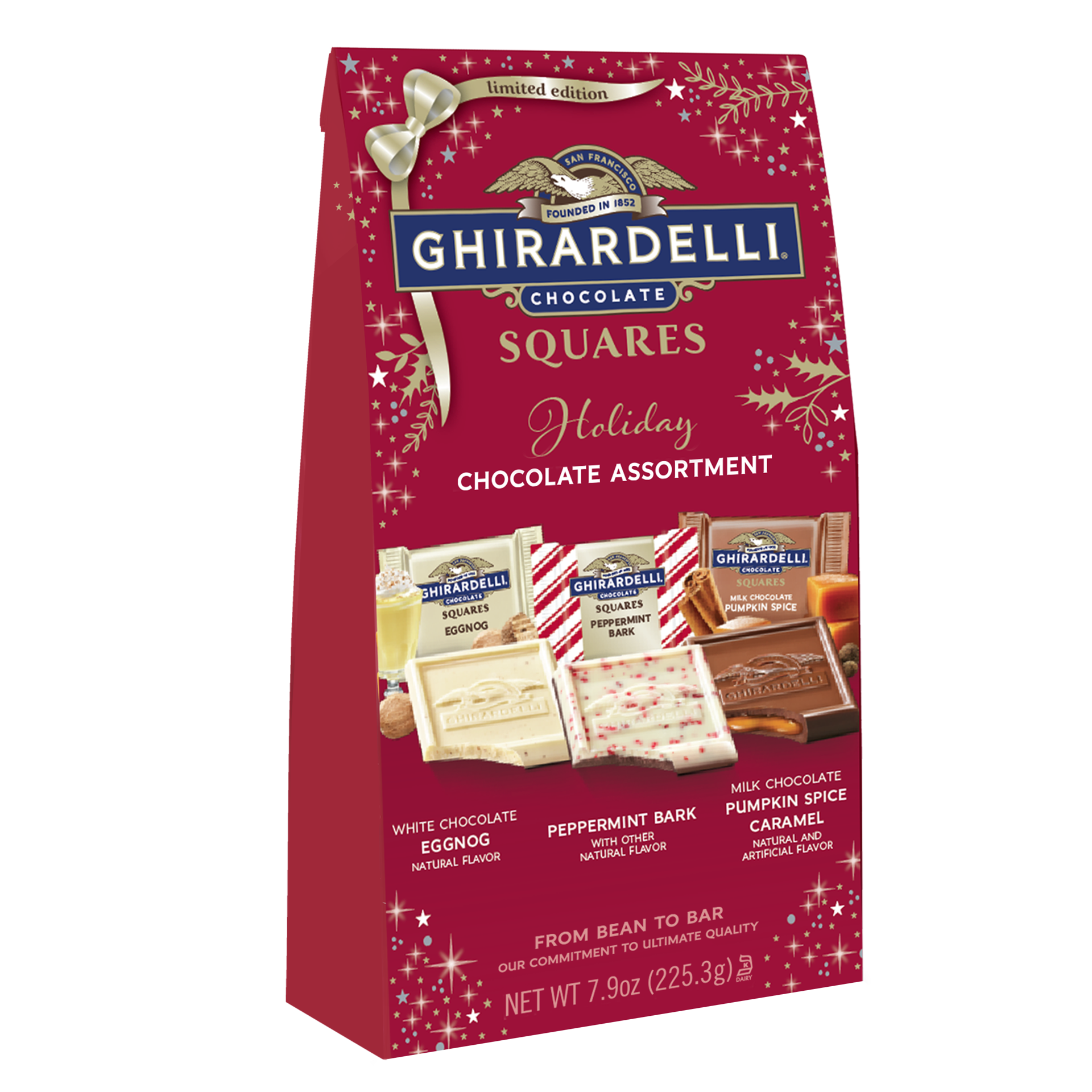 slide 1 of 2, Ghirardelli Holiday Choc Squares Asstd, 1 ct