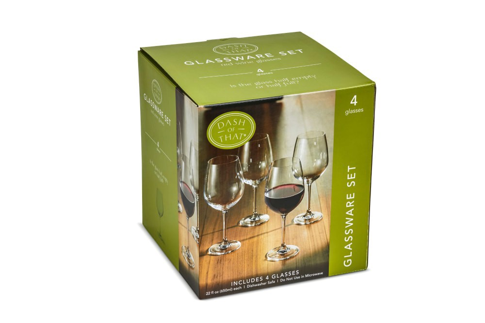 slide 1 of 2, Dash Of That 4 Pack Red Wine Glasses, 4 ct