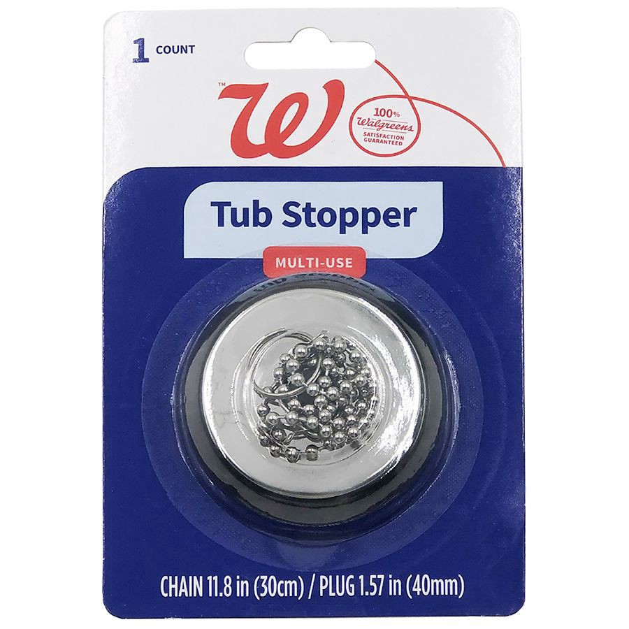 slide 1 of 1, Walgreens Tub Stopper With Chain, 1 ct