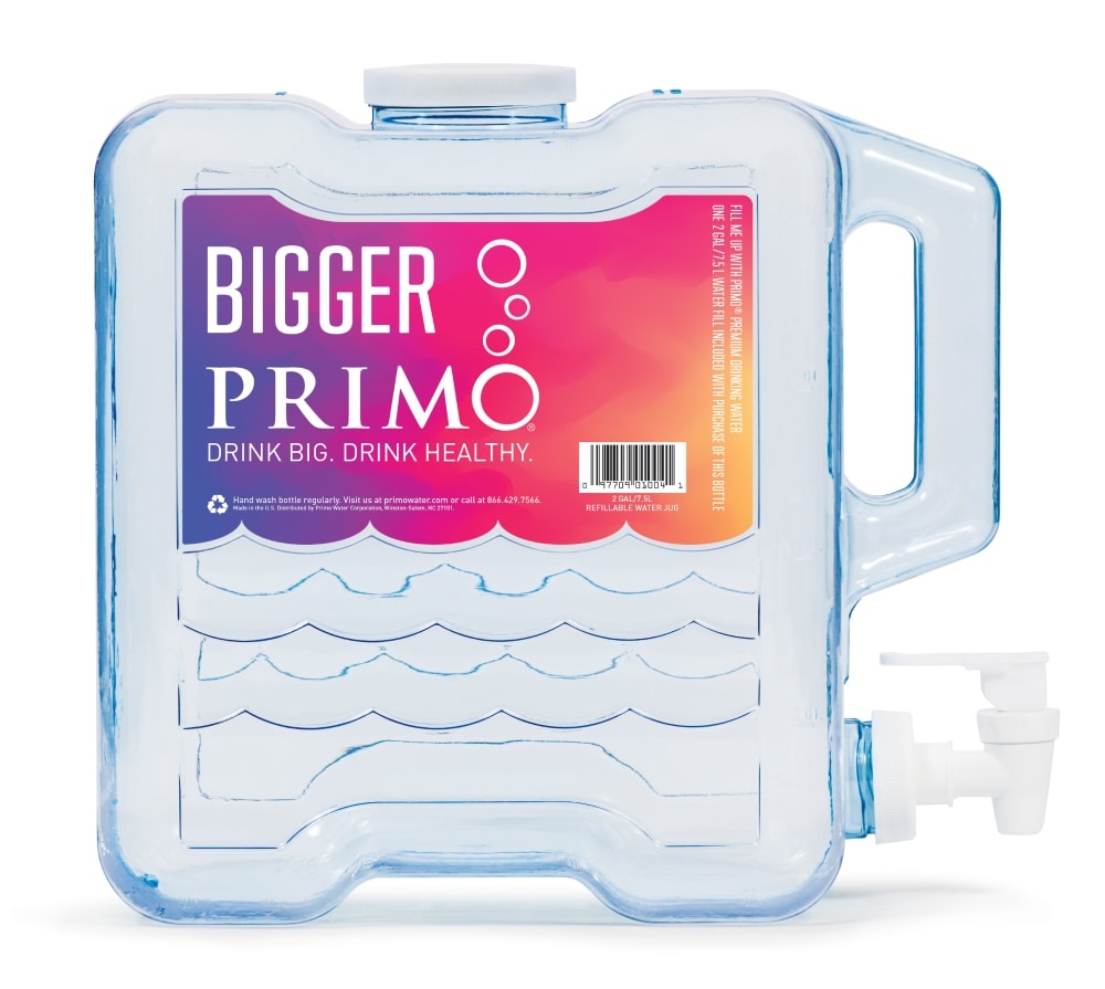 slide 1 of 1, Primo Bigger Refillable Water Jug, 2 gal