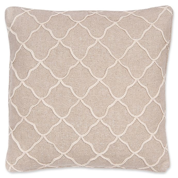 slide 1 of 1, Levtex Home Victoria Rope Sparkle Burlap Square Throw Pillow - Taupe, 1 ct