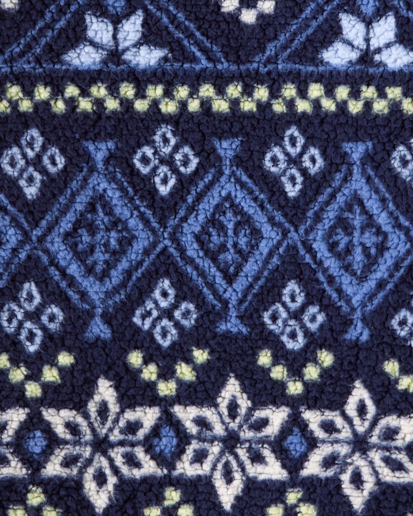 slide 2 of 2, Oshkosh Boys Fairisle Quarter-Zip Sherpa Pullover Sweatshirt - Navy Multi 7, 1 ct