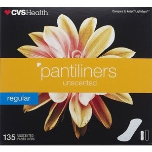 slide 1 of 1, CVS Health Pantiliners Unscented, 135 ct