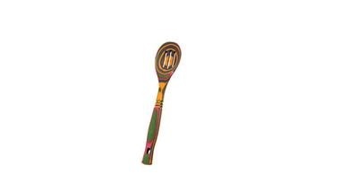 slide 1 of 1, Island Bamboo Rainbow Pakka Slotted Spoon, 1 ct