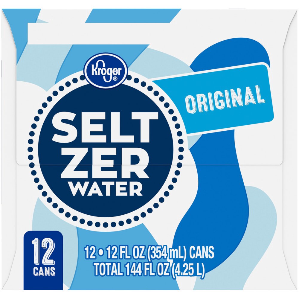 slide 3 of 3, Kroger Seltzer Water Caffeine Free - 12 ct; 12 fl oz, 12 ct; 12 fl oz