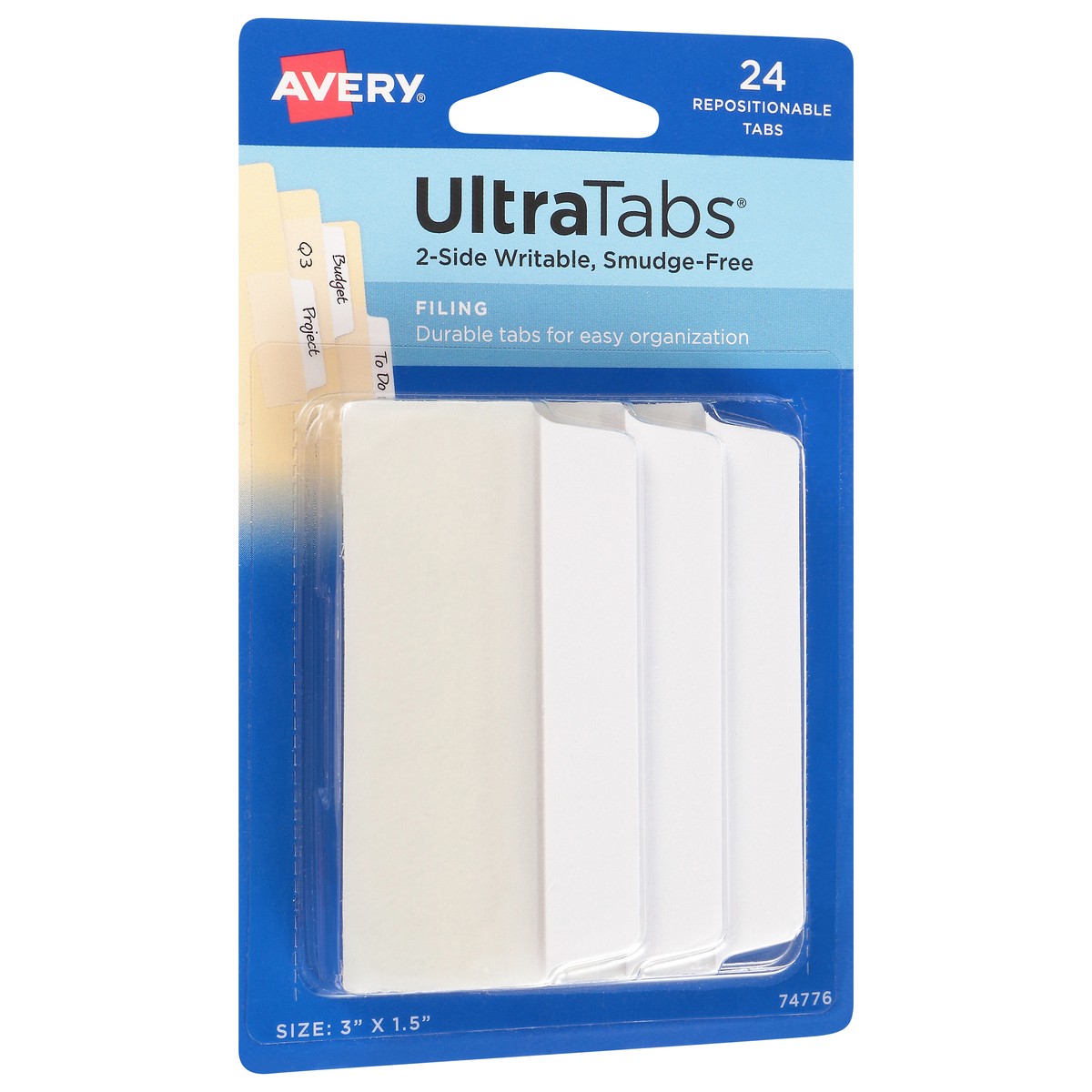 slide 10 of 11, Avery UltraTabs Smudge-Free 2-Side Writable Repositionable Tabs 24 ea, 24 ct