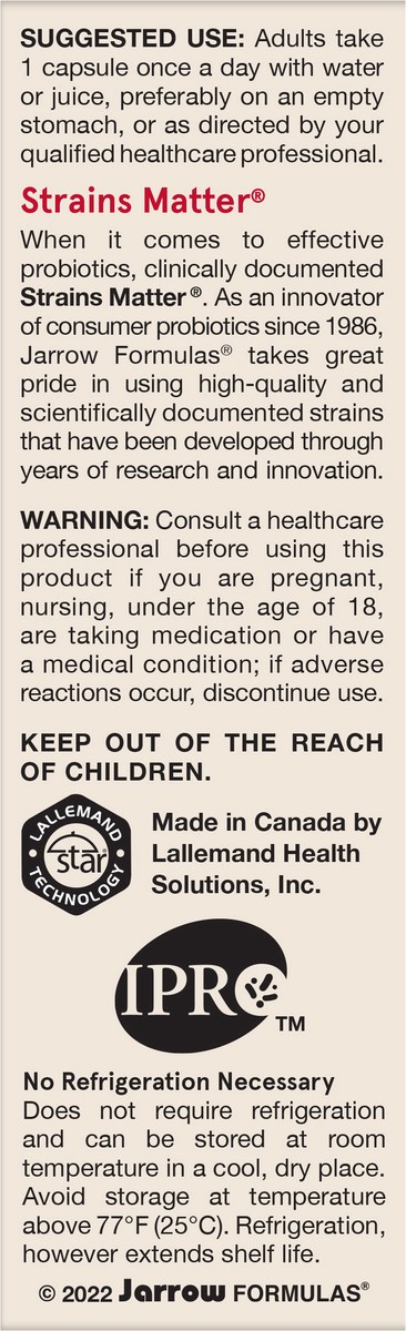 slide 2 of 5, Jarrow Formulas Jarro-Dophilus EPS - 5 Billion CFU Per Serving - Clinically Studied Multi-Strain Digestive Probiotics - Intestinal & Immune Health - Up to 30 Servings, 30 ct