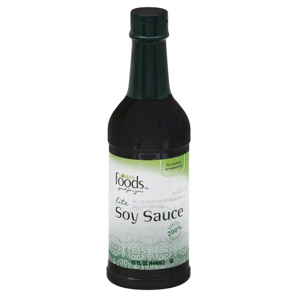 slide 1 of 1, Lowes Foods Lite Soy Sauce, 15 oz