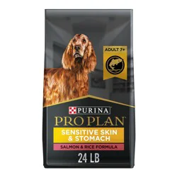 Purina Pro Plan Sensitive Skin and Stomach Dry Dog Food Senior Adult 7 Plus Salmon and Rice Formula