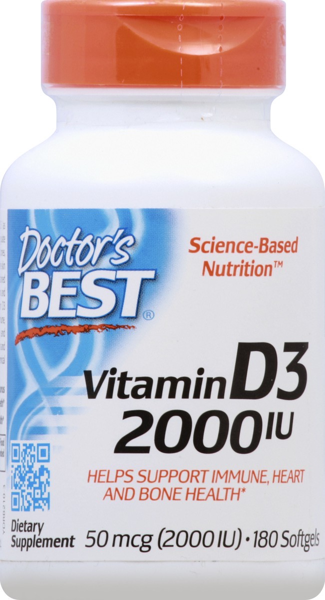 slide 7 of 10, Doctor's Best Doctors Best Vit D3 2000 Iu, 180 ct