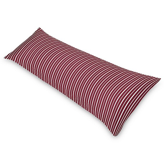 slide 1 of 1, Sweet Jojo Designs Vintage Aviator Stripe Print Body Pillowcase - Red, 1 ct