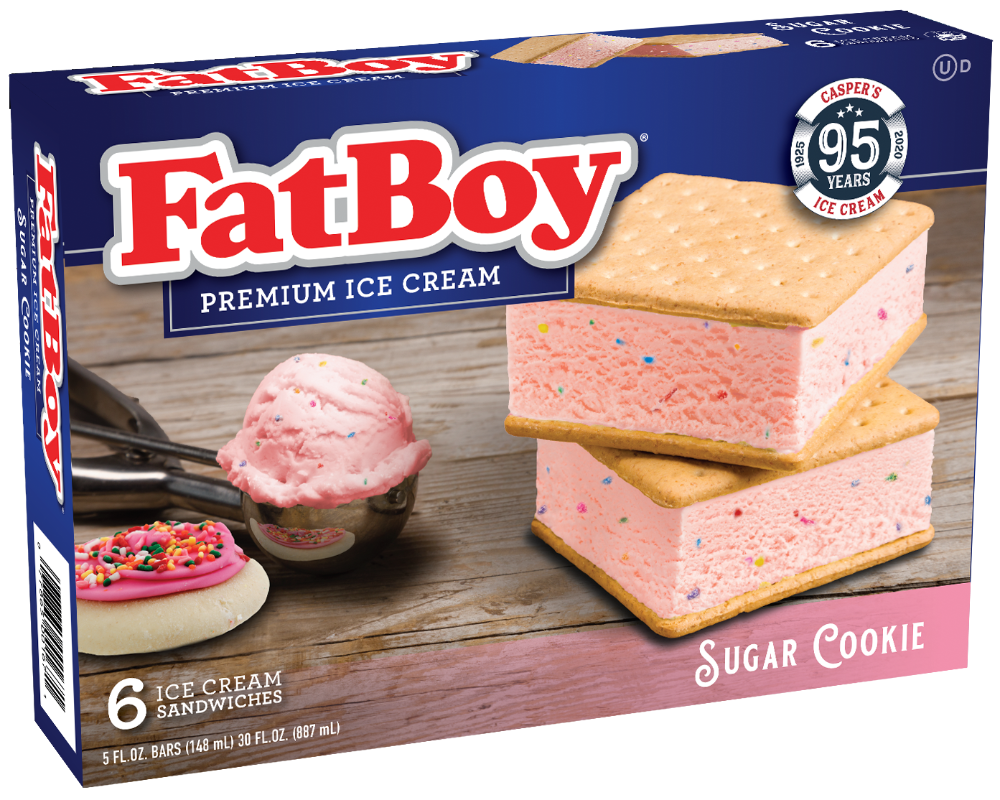 Fat Boy Sugar Cookie Ice Cream Sandwiches 6 ct; 5 fl oz Shipt