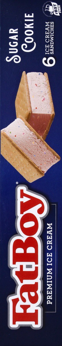 slide 8 of 9, Fat Boy Sugar Cookie Ice Cream Sandwich 6 CT, 6 ct; 5 fl oz