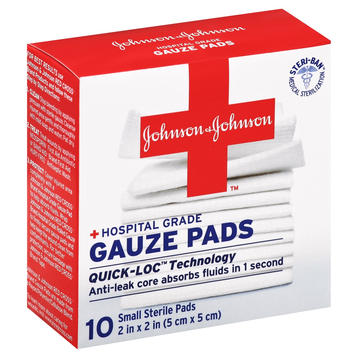 slide 5 of 5, Johnson & Johnson Gauze Pads 10 ea, 10 ct