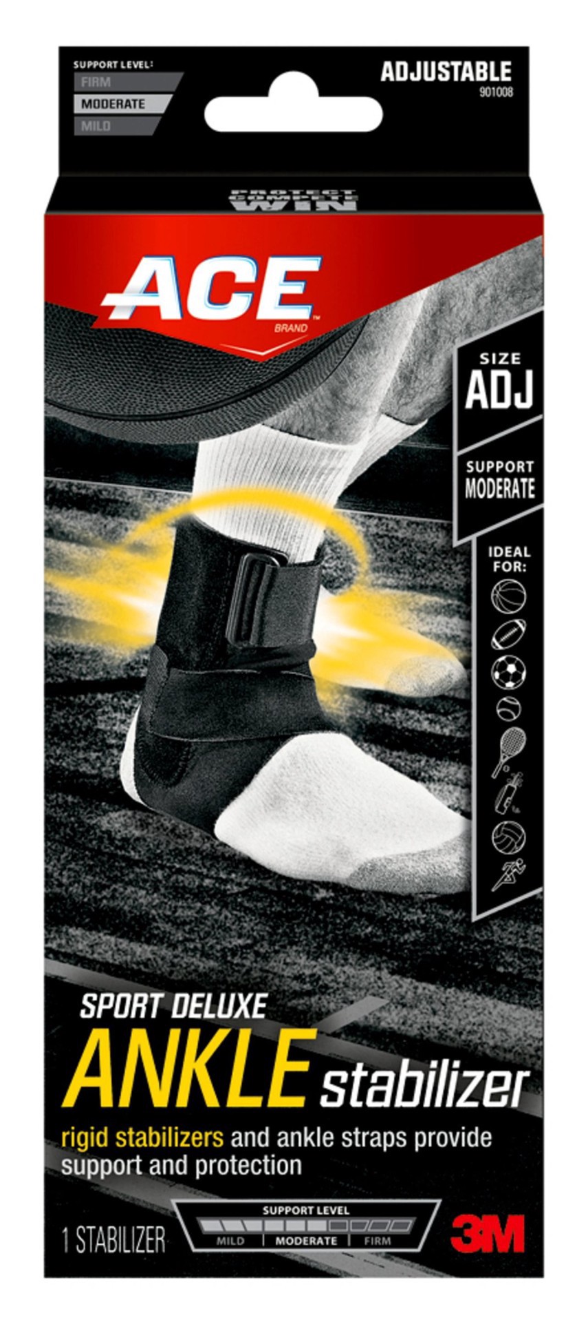 slide 1 of 2, Ace Brand Sport Deluxe Ankle Stabilizer, Adjustable, 1 ct
