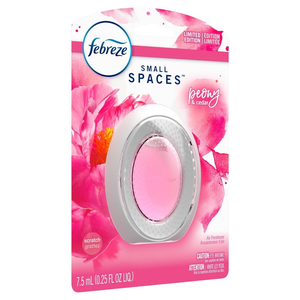 slide 4 of 4, Febreze Small Spaces Peony & Cedar Air Freshener, 1 ct