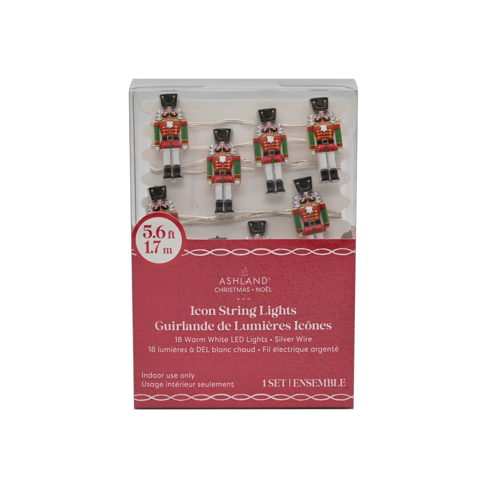 slide 4 of 4, 18ct. Warm White Led Nutcracker Icon String Lights By Ashland, 18 ct