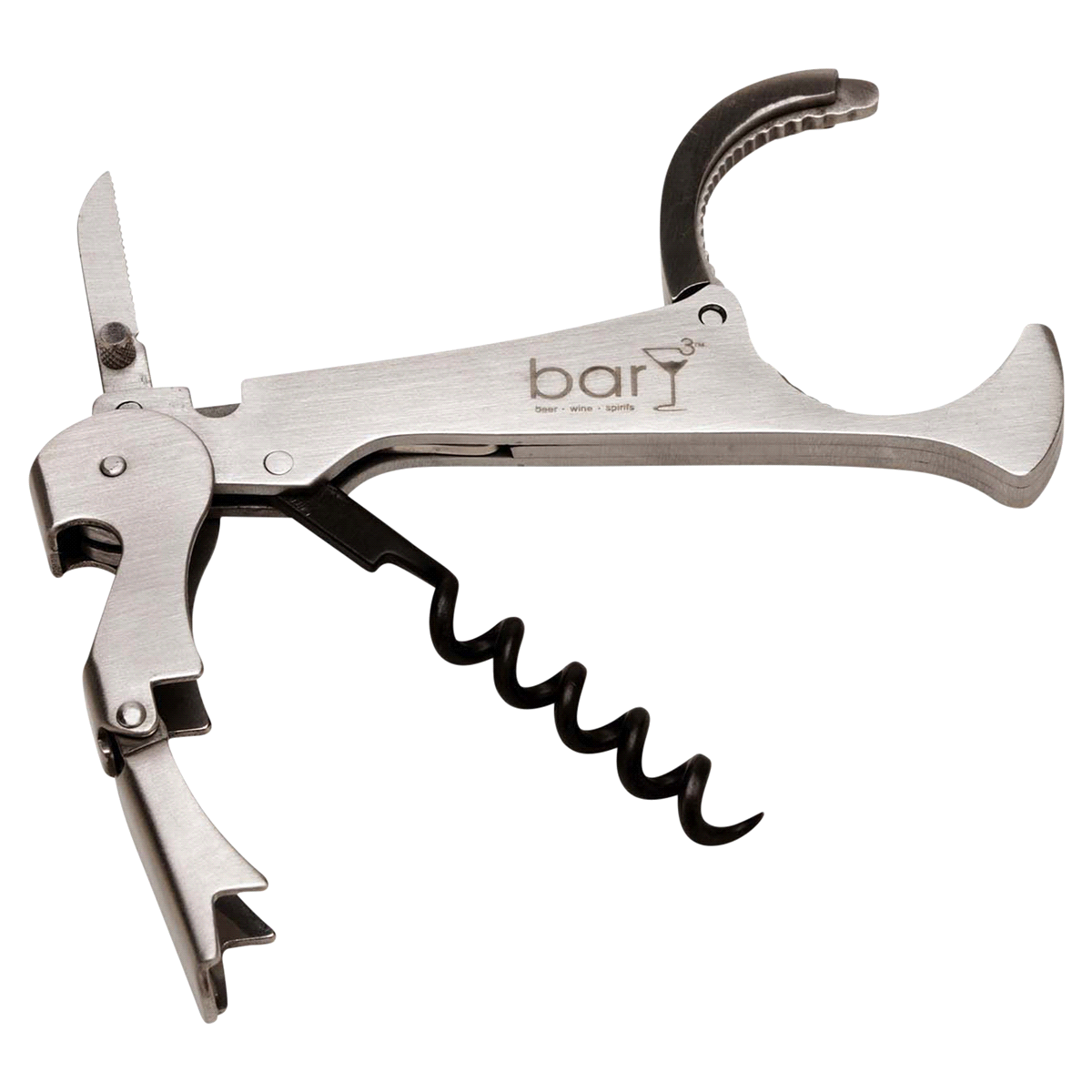 slide 13 of 17, BarY3 Waiters Corkscrew with Foil Cutter, 1 ct