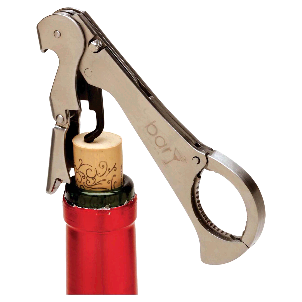 slide 9 of 17, BarY3 Waiters Corkscrew with Foil Cutter, 1 ct