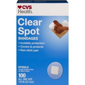 slide 1 of 1, CVS Health Clear Spot Bandages, 100 Ct, 1 ct