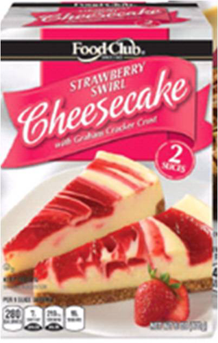 slide 1 of 1, Food Club Strawberry Swirl Cheesecake, 6 oz