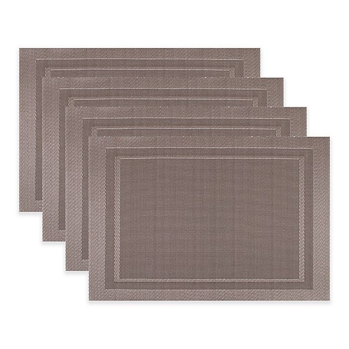 slide 1 of 1, KAF Home Fete Moderne Border Placemats - Copper, 4 ct