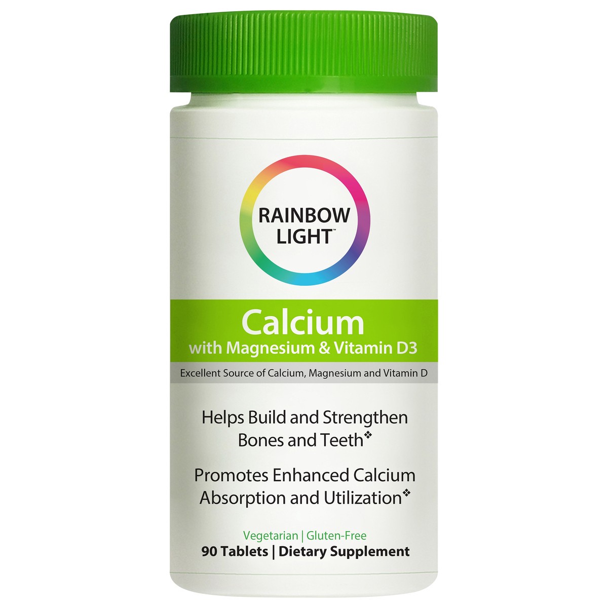 slide 1 of 1, Rainbow Light Calcium with Magnesium & Vitamin D3 90 ea, 90 ct