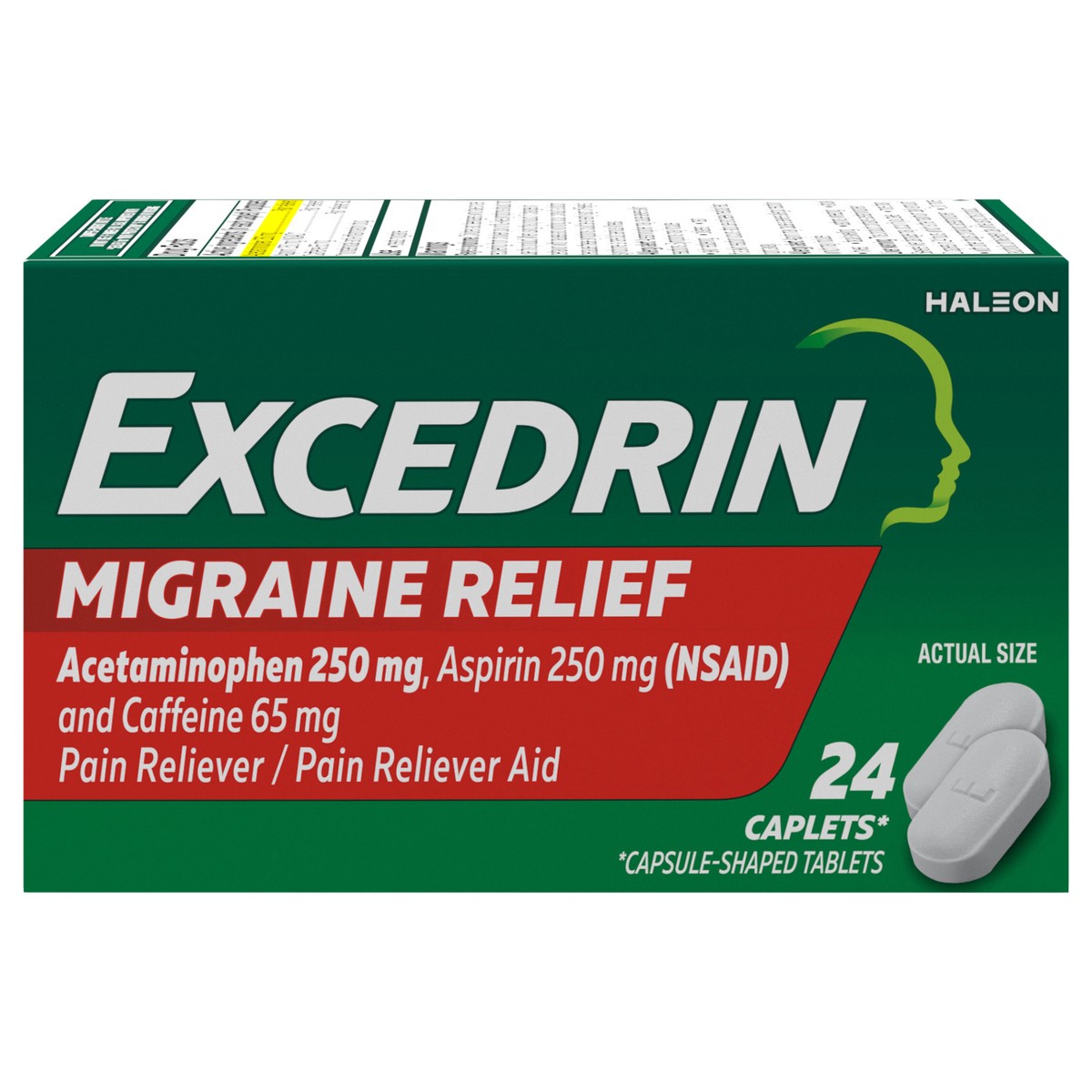 slide 1 of 13, Excedrin Migraine Relief Tablets With Caffeine, 24 ct