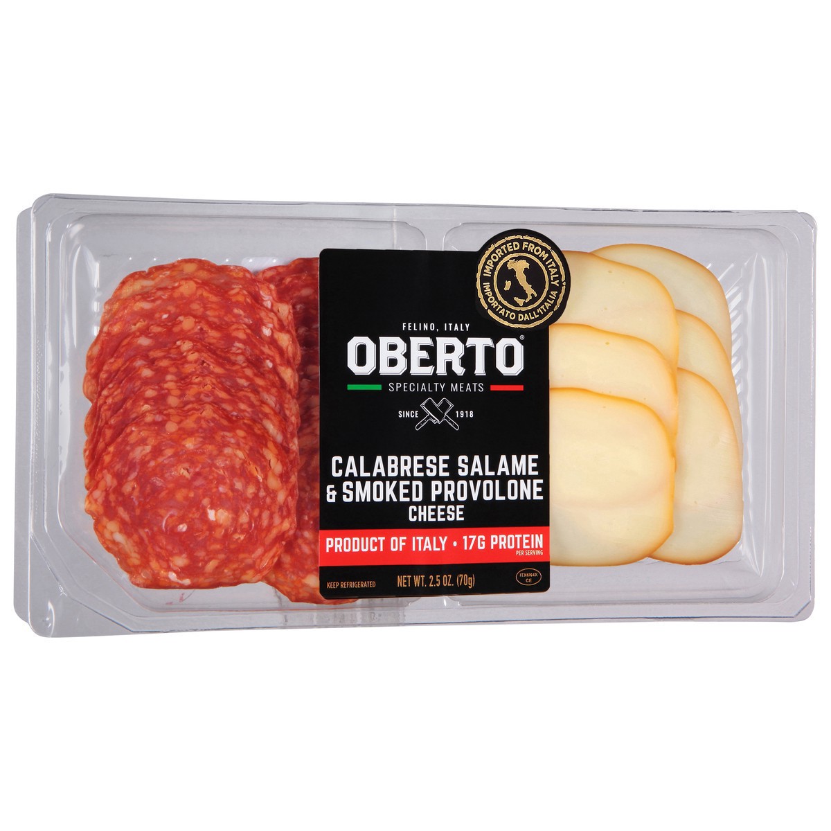slide 6 of 9, Oberto Calabrese Salame & Smoked Provolone Cheese 2.5 oz, 2.5 oz