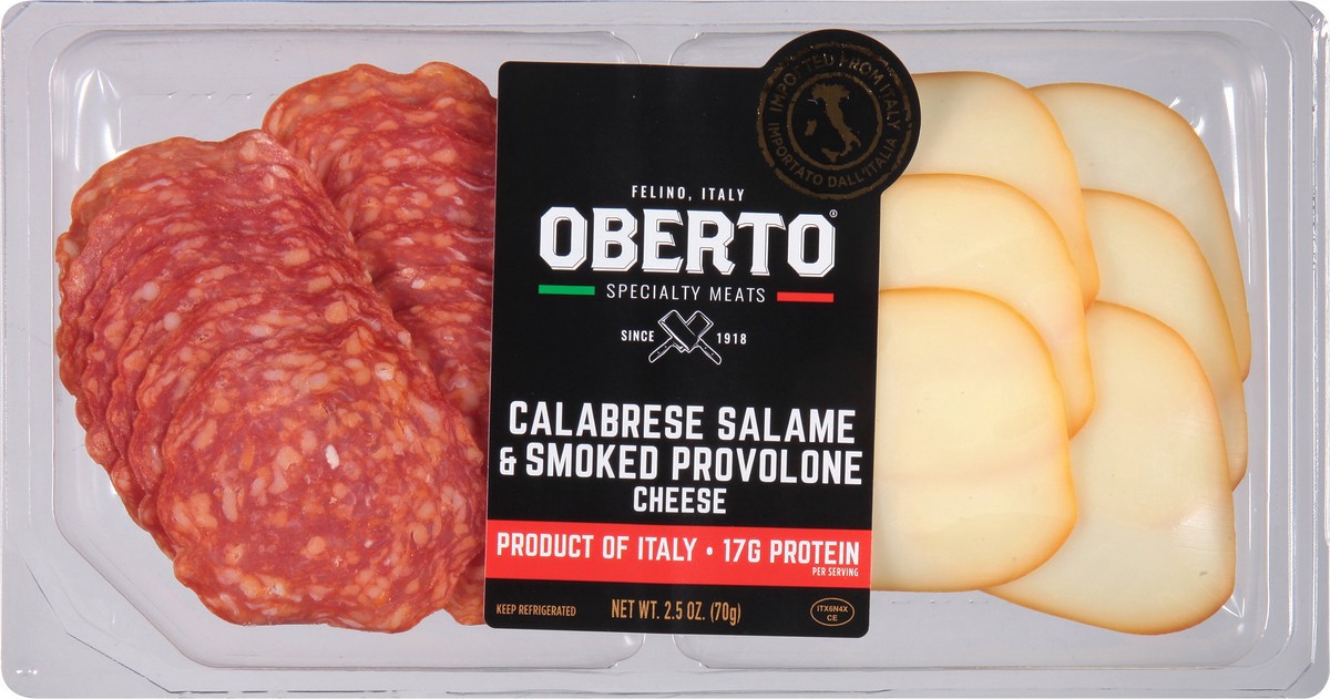 slide 5 of 9, Oberto Calabrese Salame & Smoked Provolone Cheese 2.5 oz, 2.5 oz