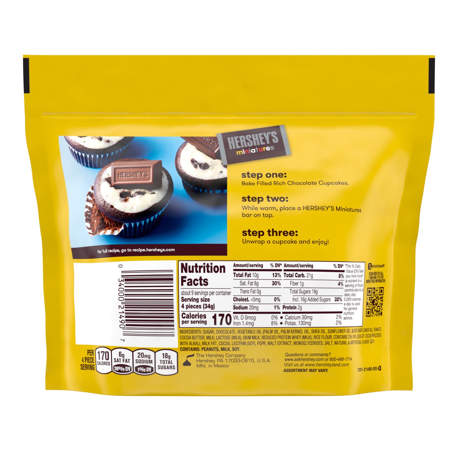 slide 8 of 8, Hershey's Miniatures Assorted Chocolate Candy Share Pack, 10.4 oz, 10.4 oz