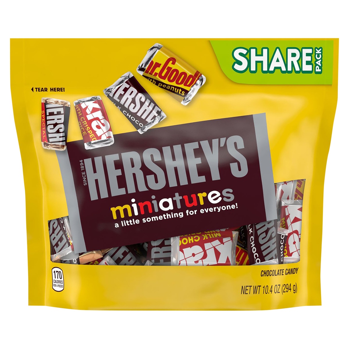 slide 1 of 5, Hershey's Miniatures, 10.4 oz