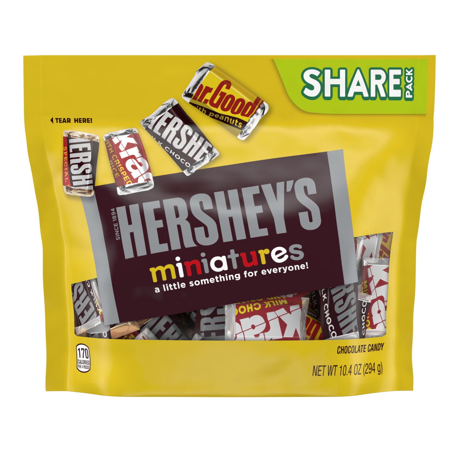 slide 1 of 8, Hershey's Miniatures Assorted Chocolate Candy Share Pack, 10.4 oz, 10.4 oz