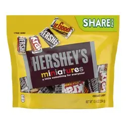 Hershey's Miniatures Assorted Chocolate Candy Share Pack, 10.4 oz