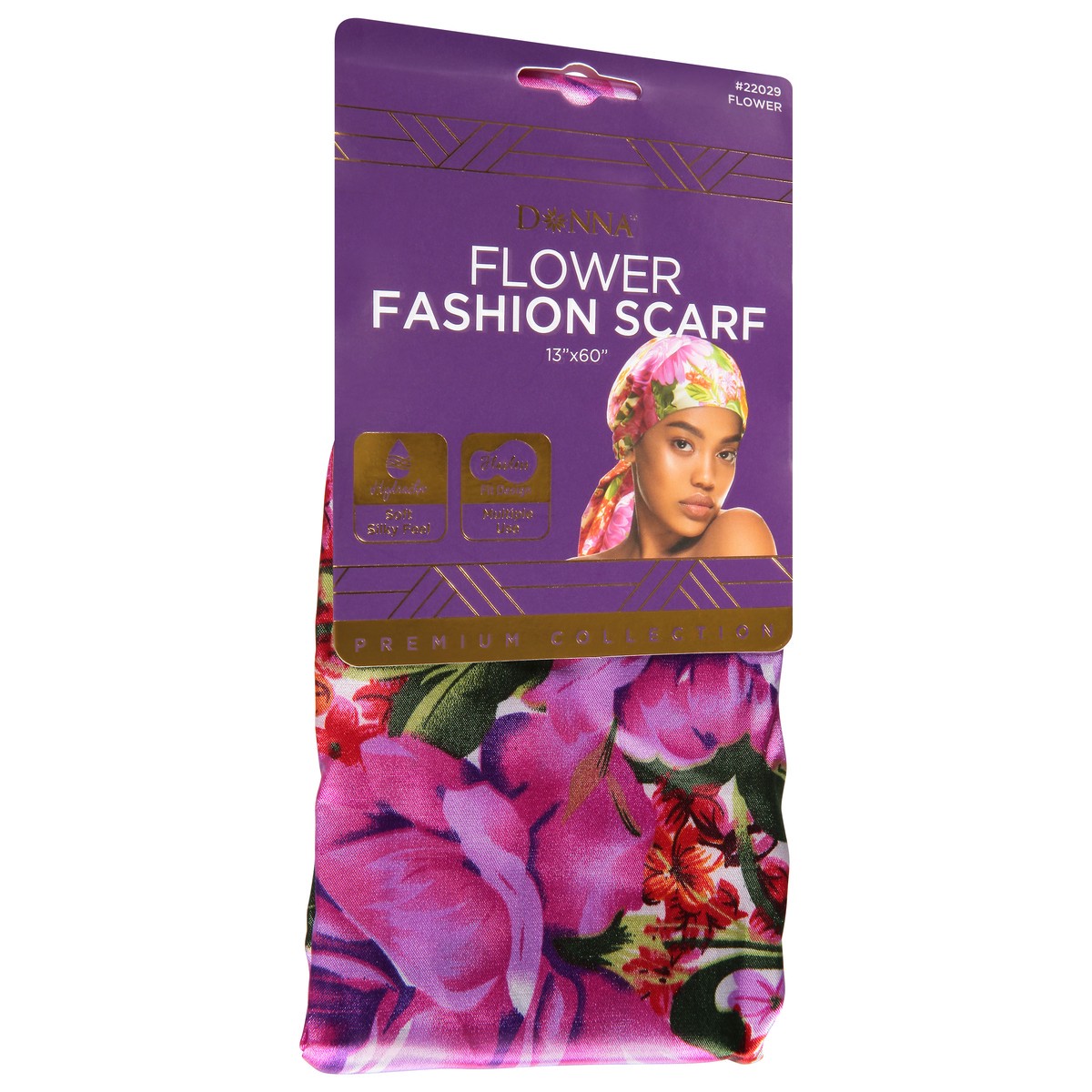 slide 9 of 9, Donna Fashion Scarf Flower Print, 1 ct