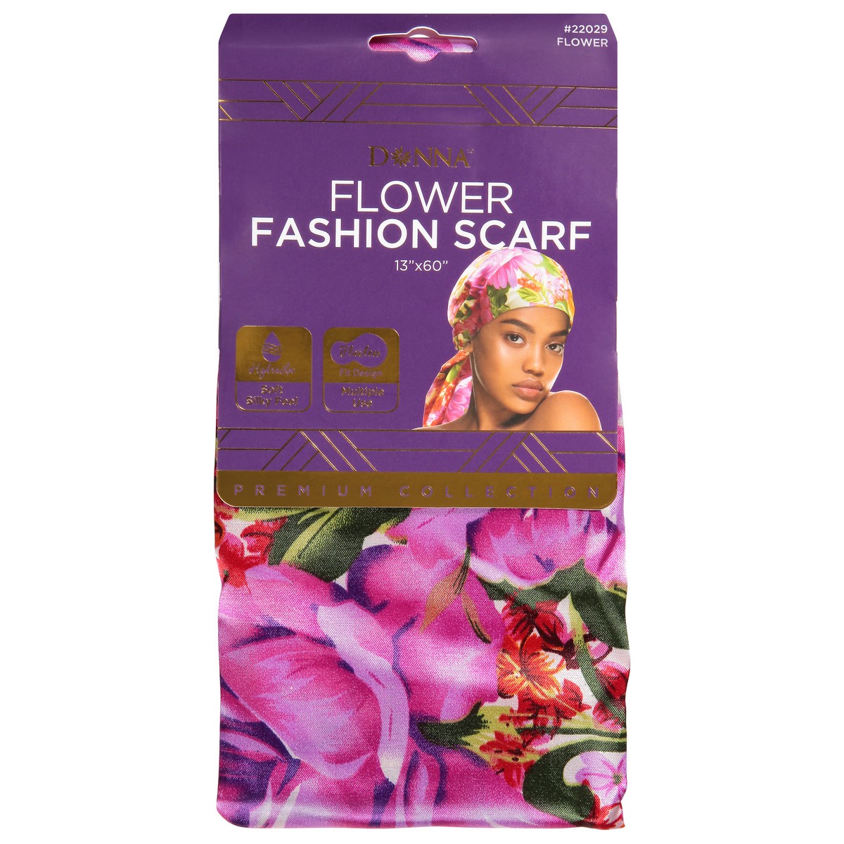 slide 1 of 9, Donna Fashion Scarf Flower Print, 1 ct