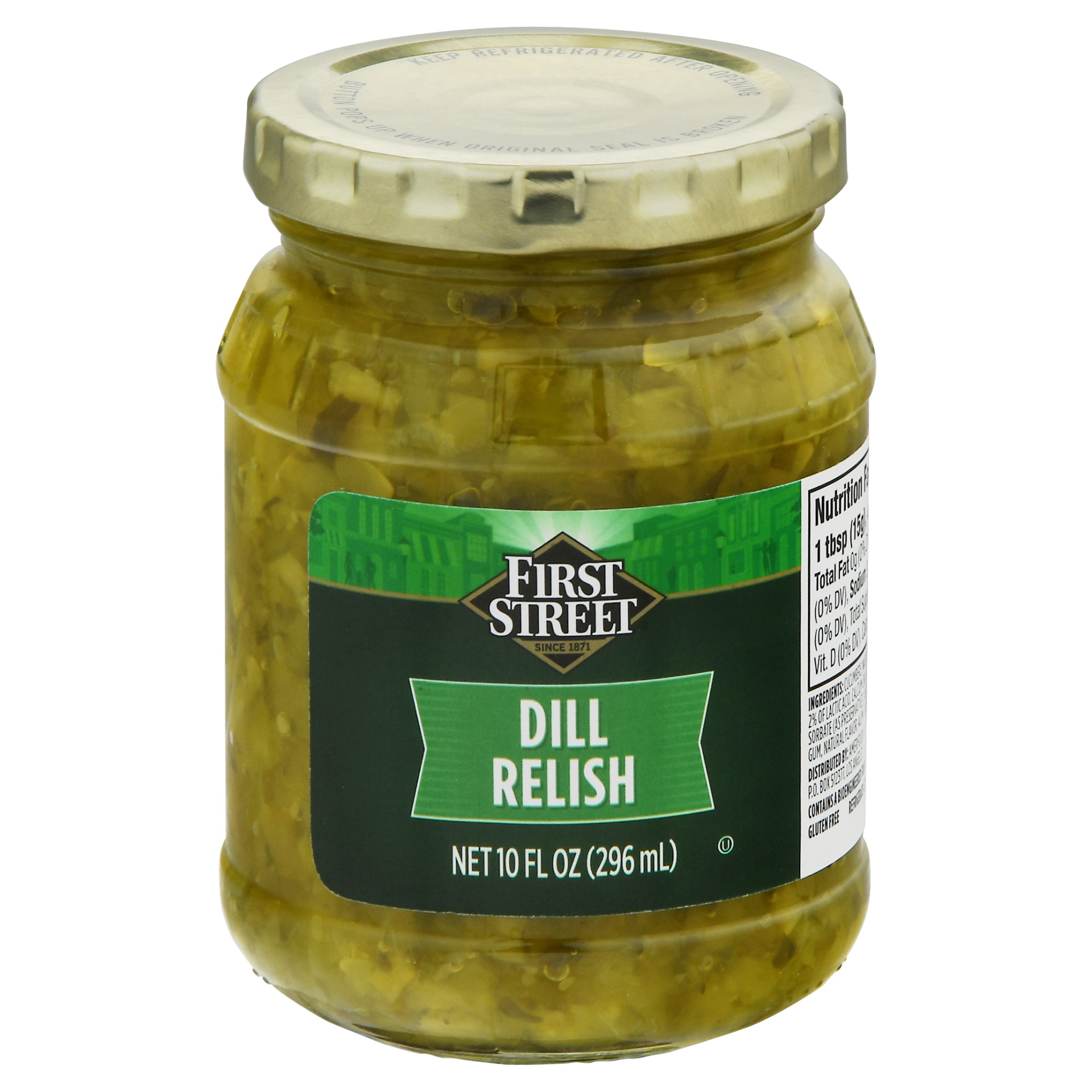 slide 1 of 1, First Street Dill Relish, 10 oz