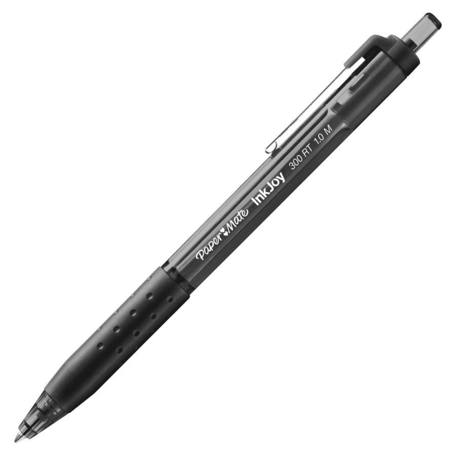 slide 3 of 4, Paper Mate 300RT InkJoy Ballpoint Pens, Medium Point, Black, 8 ct