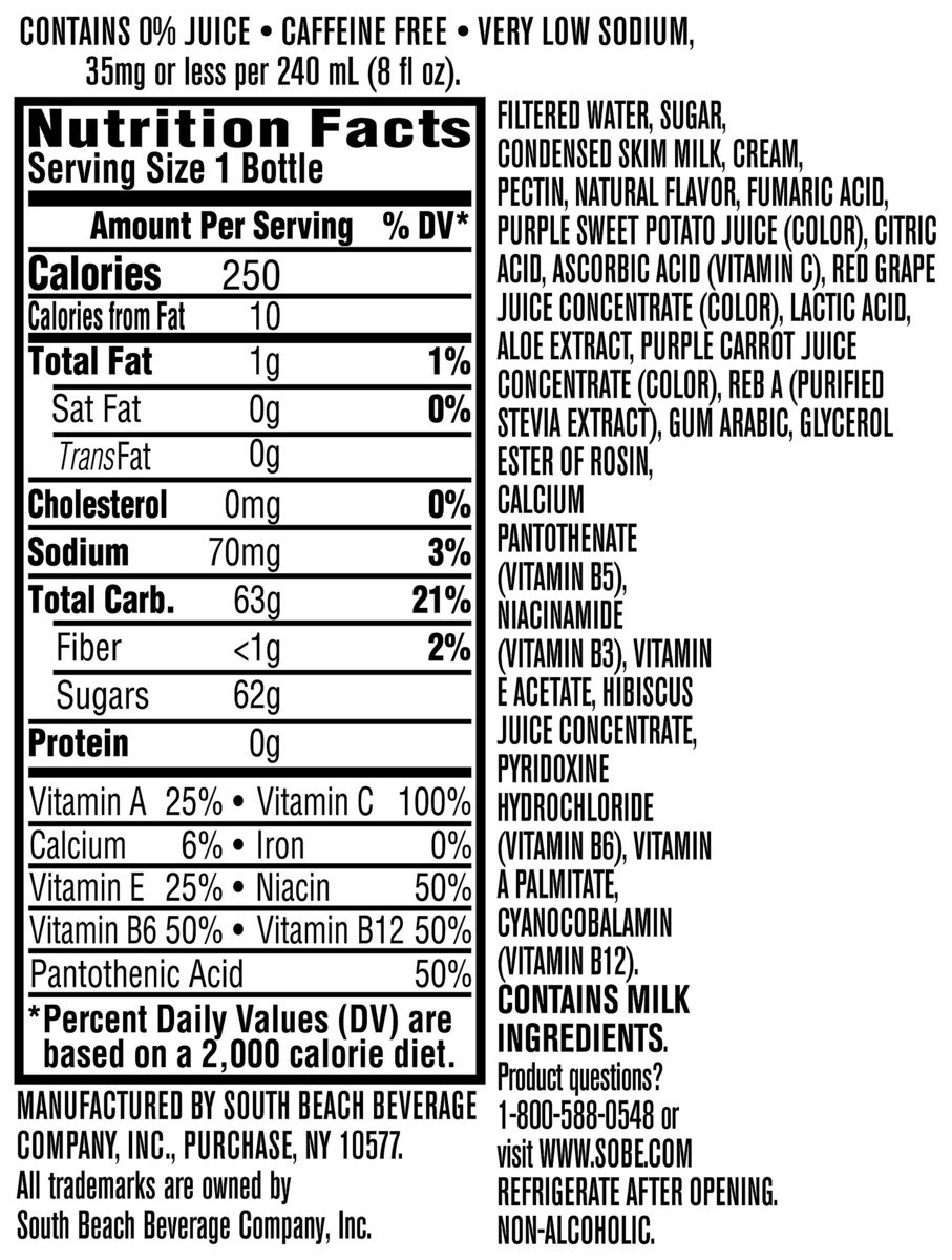 slide 4 of 4, SoBe Flavored Beverage, 1.25 lb