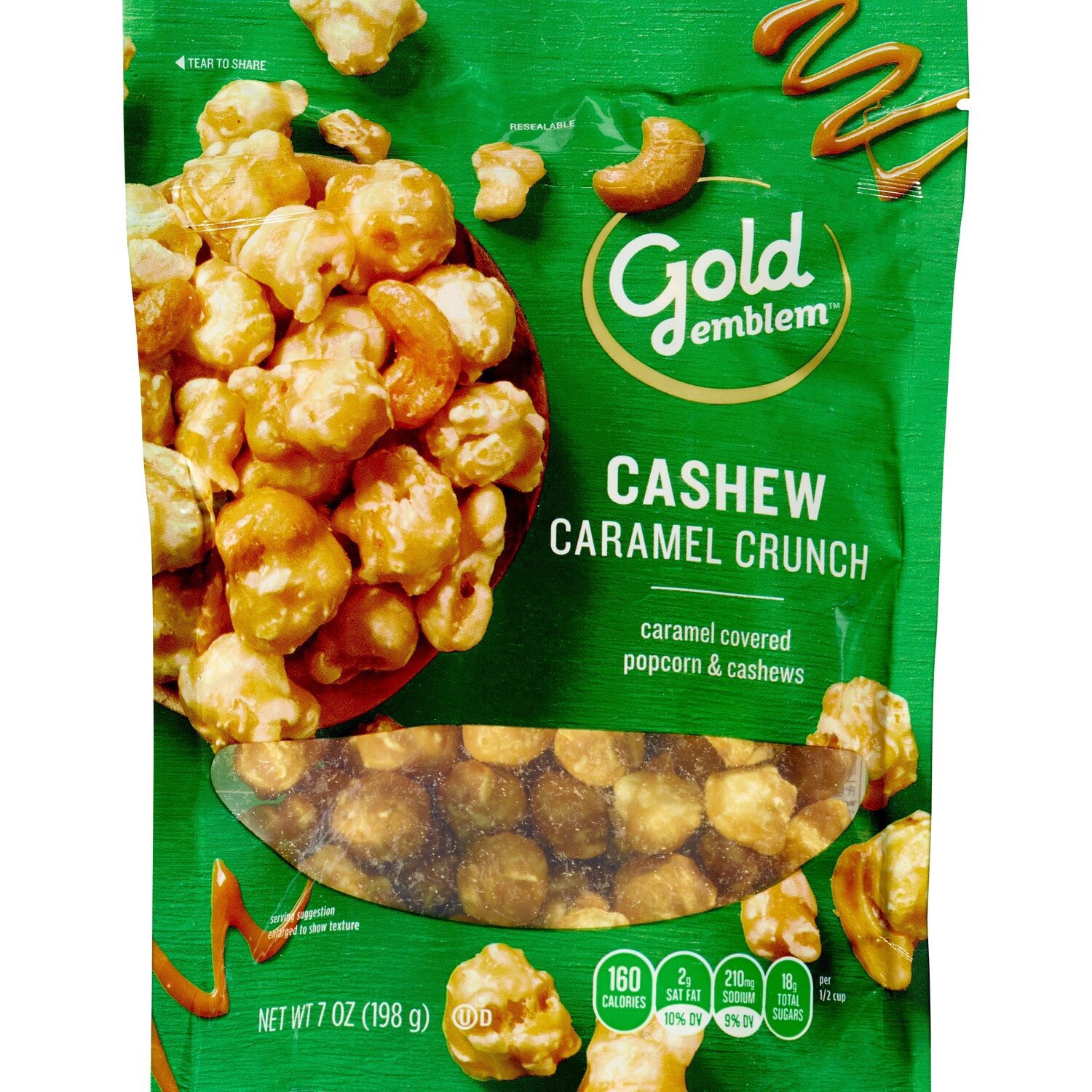 slide 1 of 1, Gold Emblem Cashew Caramel Crunch, 7 Oz, 7 oz
