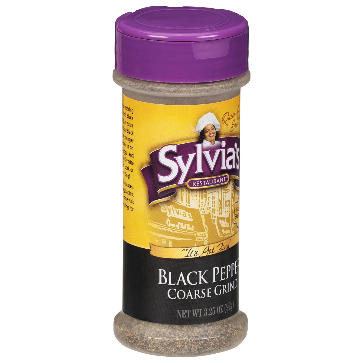 slide 10 of 11, Sylvia's Restaurant Coarse Grind Black Pepper 3.25 oz, 3.25 oz