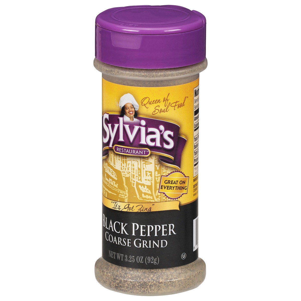 slide 4 of 11, Sylvia's Restaurant Coarse Grind Black Pepper 3.25 oz, 3.25 oz