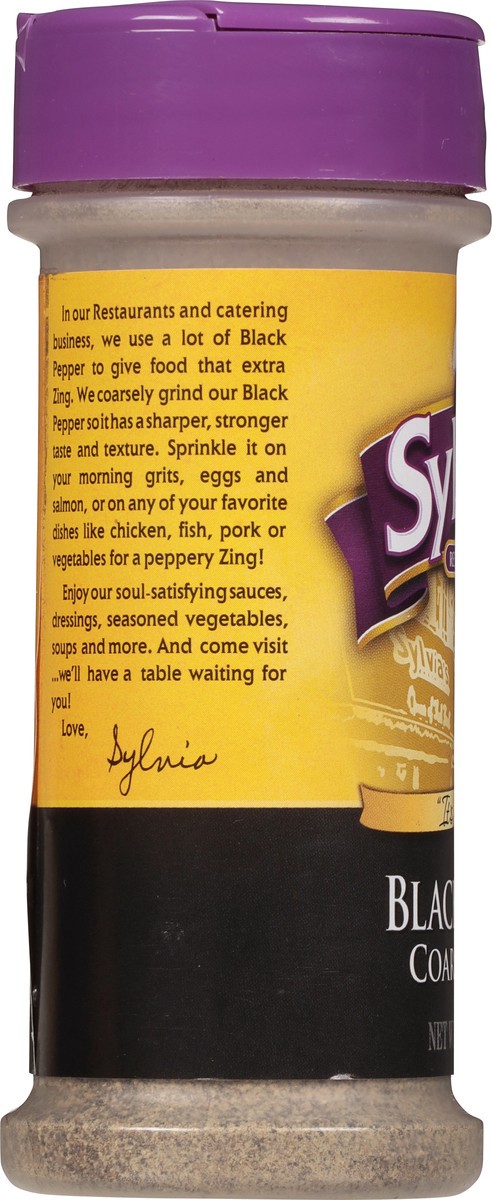 slide 2 of 11, Sylvia's Restaurant Coarse Grind Black Pepper 3.25 oz, 3.25 oz