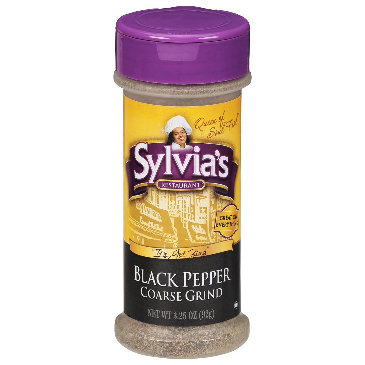 slide 7 of 11, Sylvia's Restaurant Coarse Grind Black Pepper 3.25 oz, 3.25 oz