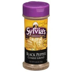 Sylvia's Restaurant Coarse Grind Black Pepper 3.25 oz