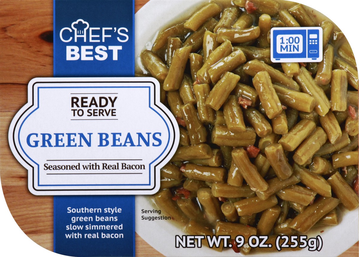 slide 4 of 4, Chef's Best Green Beans With Real Bacon, 9 oz