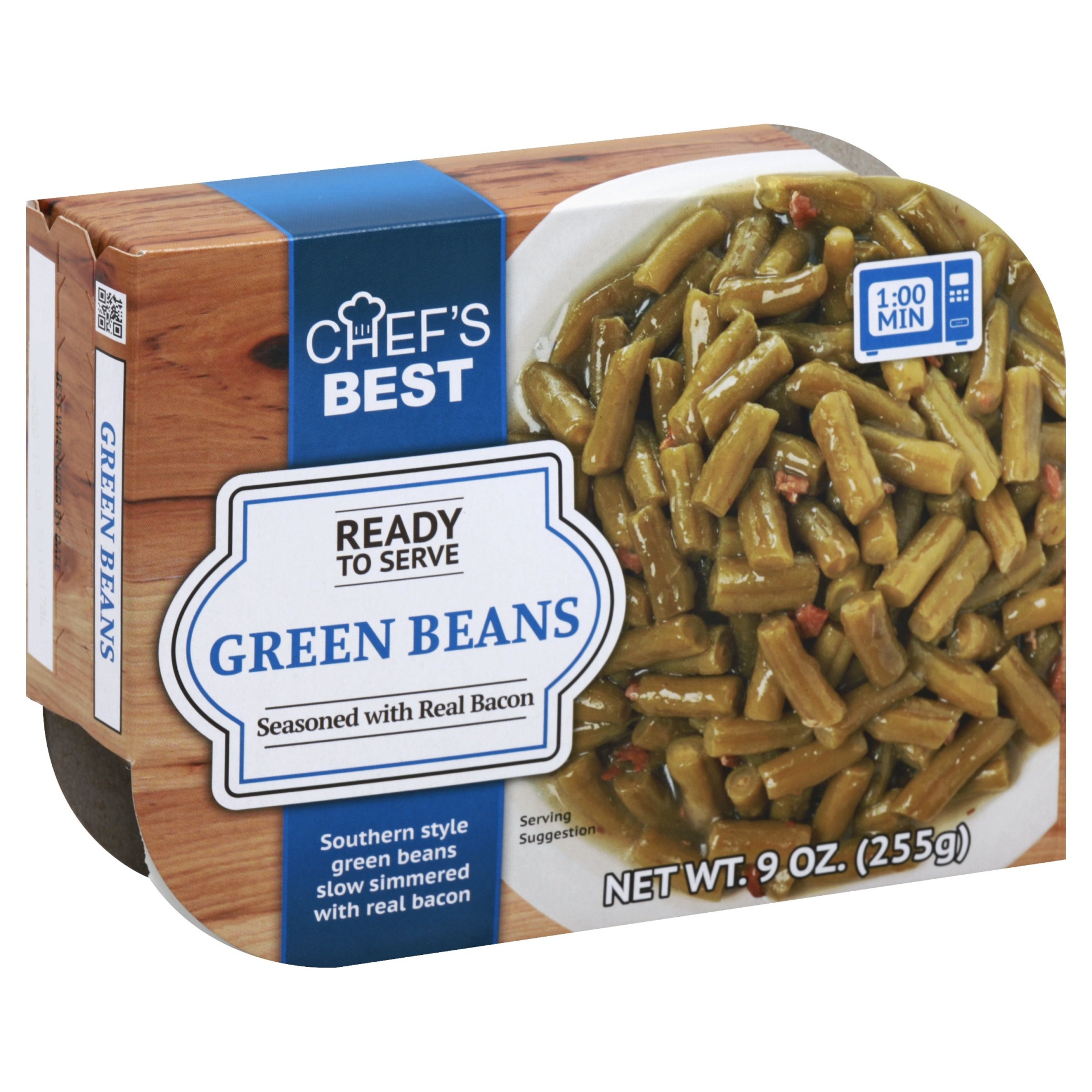 slide 1 of 4, Chef's Best Green Beans With Real Bacon, 9 oz